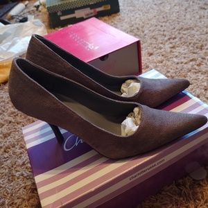 Charcoal Suede Heels